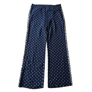 Cabi 5176 Blue Track Star Trouser Wide Leg Pants Lightweight Pockets Mixed Print
